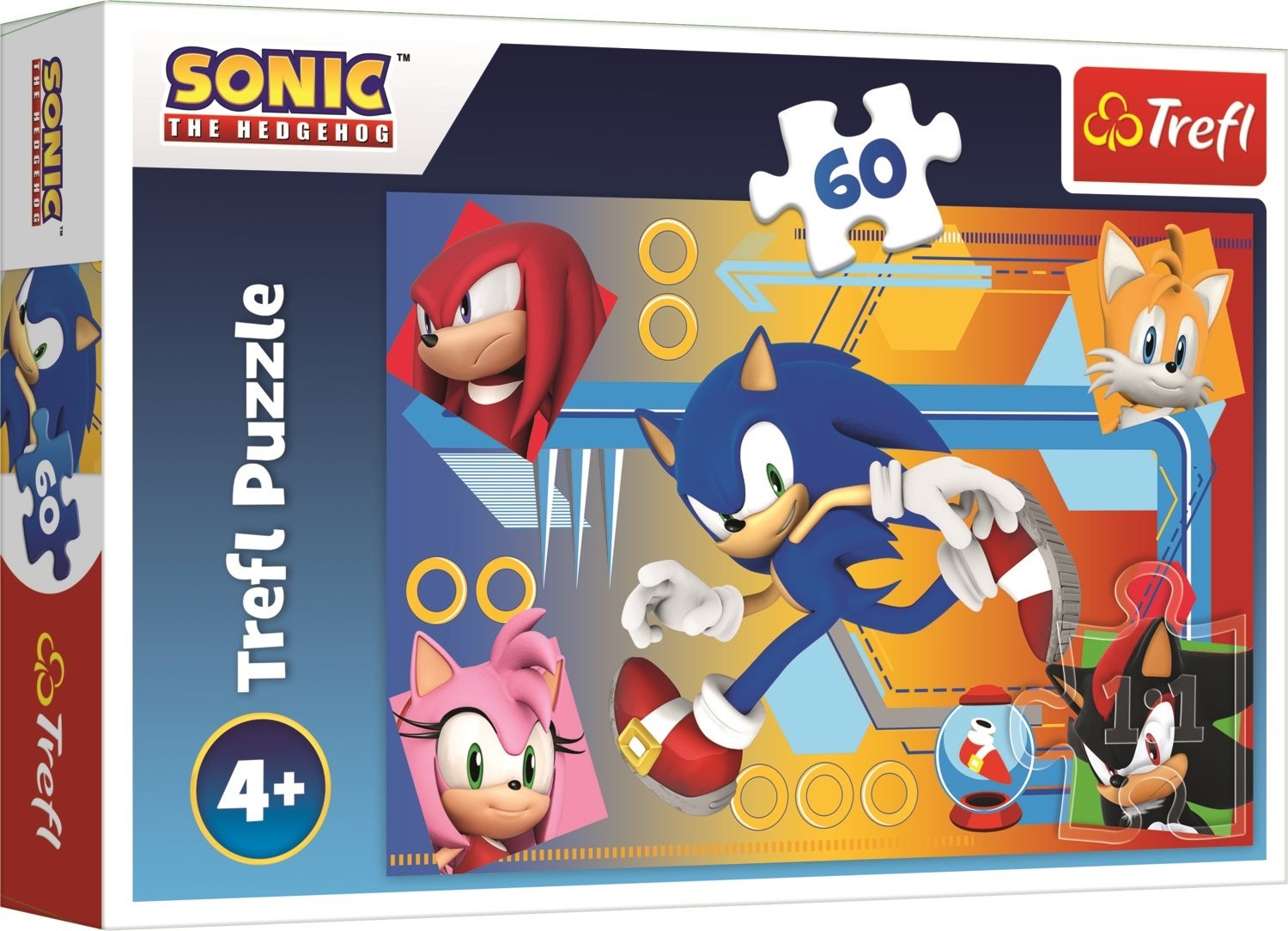 Trefl puzzle 60 dílků - Sonic v akci