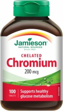 Jamieson Chrom 200 mcg v chelátové formě 100 tablet