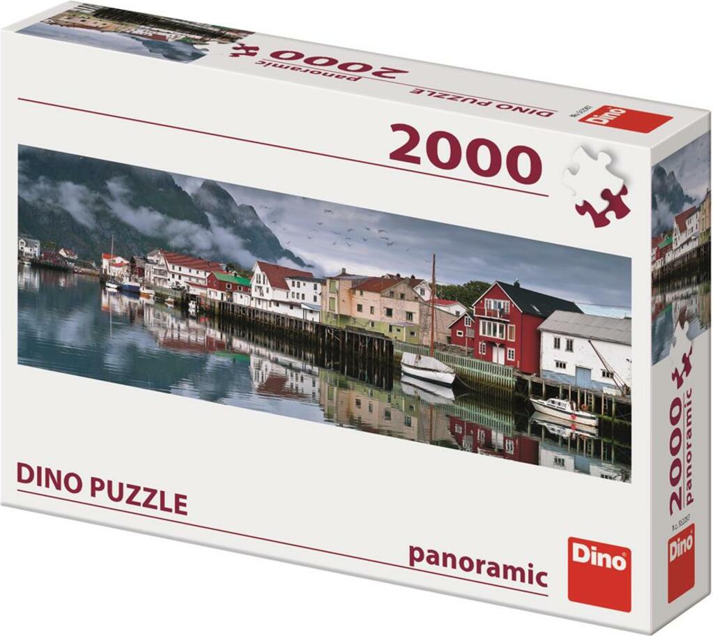 Dino Rybářská vesnička 2000 panoramic Puzzle