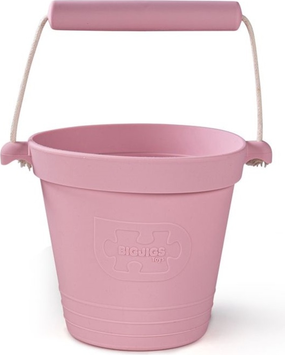 Bigjigs Toys Plážový kbelík světle růžový