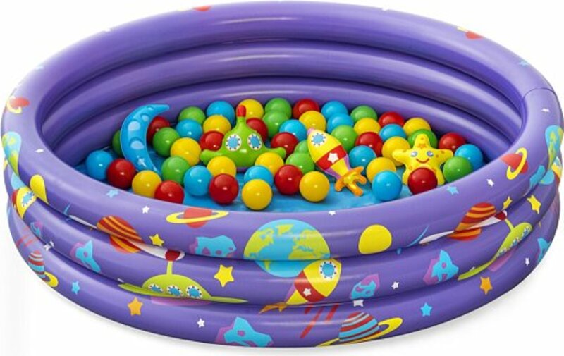 Nafukovací bazén Intergalactic surprise s balónky (50 ks), 102x25 cm