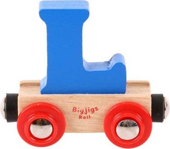Bigjigs Rail Vagónik dřevěné vláčkodráhy - Písmeno L