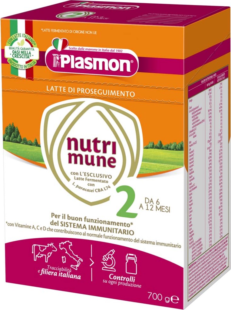 PLASMON Nutri-mune 2 pokračovací mléko 2x350 g, 6m+