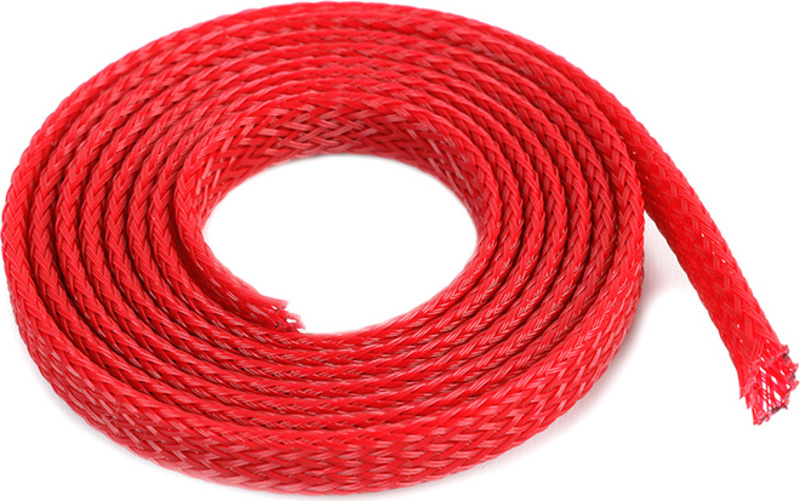 Ochranný kabelový oplet 6mm červený (1m)