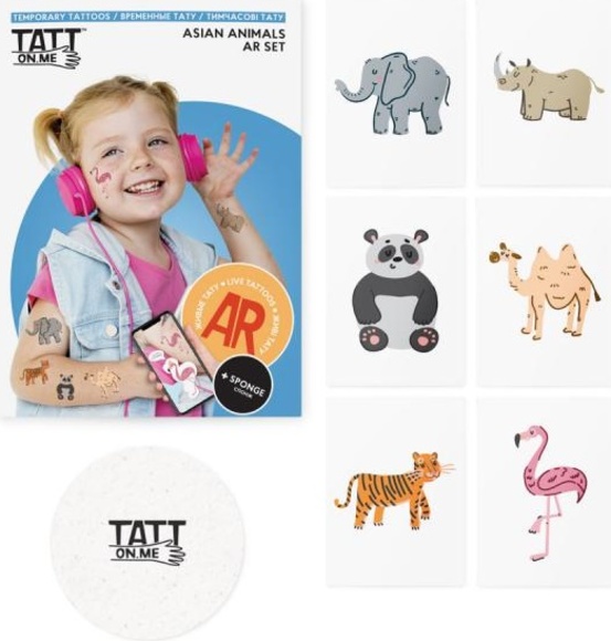 TATTonMe Živé tetovačky pro děti Asijská zvířata