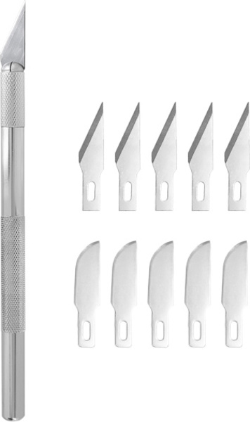 Modelcraft modelářský nůž, 10 čepelí