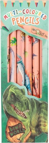 Sada dvoubarevných pastelek Dino World, 6 ks | 0412100_A