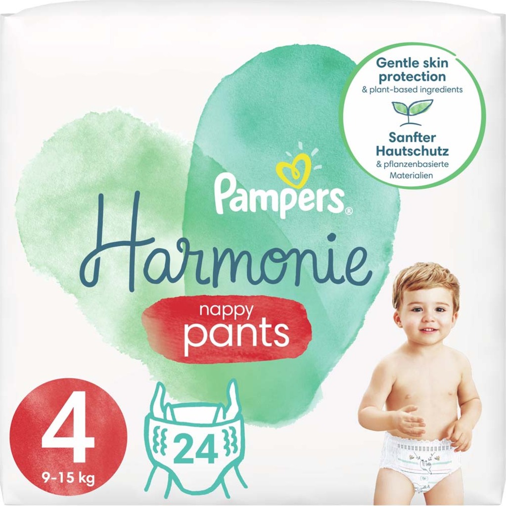 PAMPERS Harmonie Plenkové kalhotky Velikost 4, 24 ks, 9-15 kg