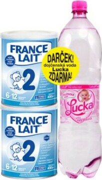 France Lait 2 následná mléčná kojenecká výživa od 6-12 měsíců 2x400g + Lucka 1,5L