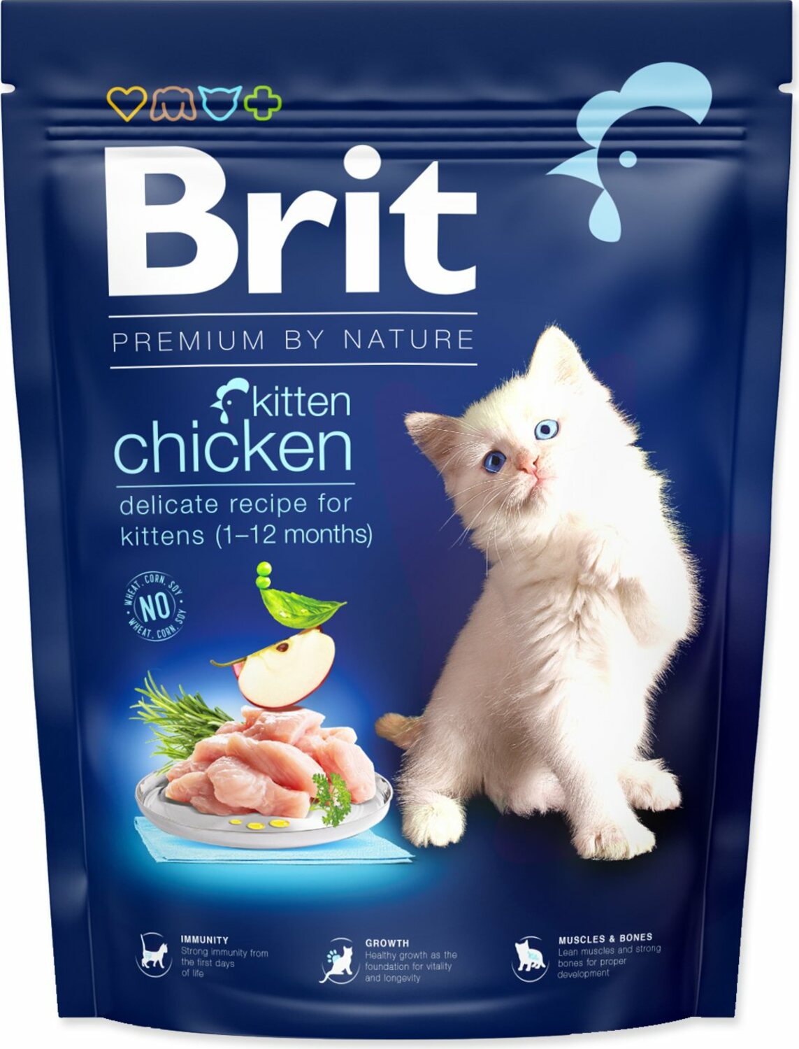 Krmivo Brit Premium by Nature Cat Kitten Chicken 300g