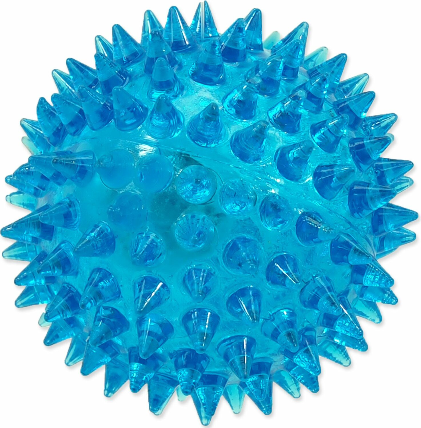Hračka Dog Fantasy míč LED modrá 6cm
