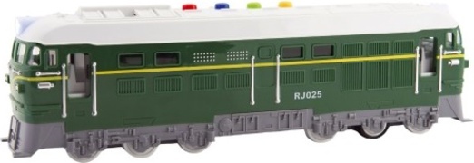 Lokomotiva/Vlak zelená plast na baterie se zvukem se světlem