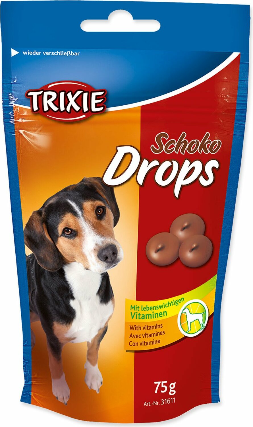 Pochoutka Trixie Dropsy čokoládové 75g