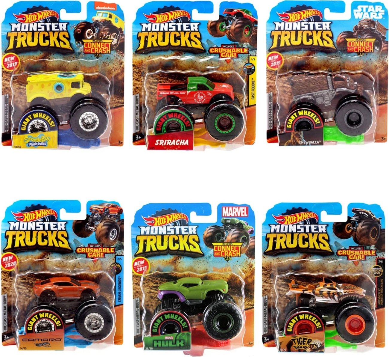 Mattel Hot Wheels Monster trucks kaskadérské kousky asst