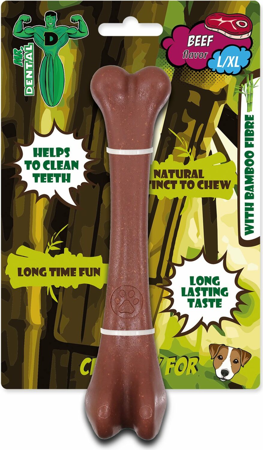 Hračka Mr. Dental žvýkací bambone kost hovězí L/XL