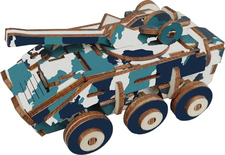 Woodcraft Dřevěné 3D puzzle Obrněný vůz