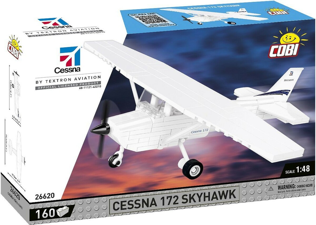 Cobi Cessna 172 Skyhawk-bílá, 1:48, 160 k