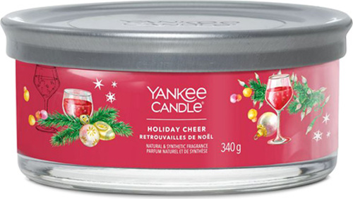 Yankee Candle, Vánoční veselí, Svíčka ve skleněném válci , 340 g
