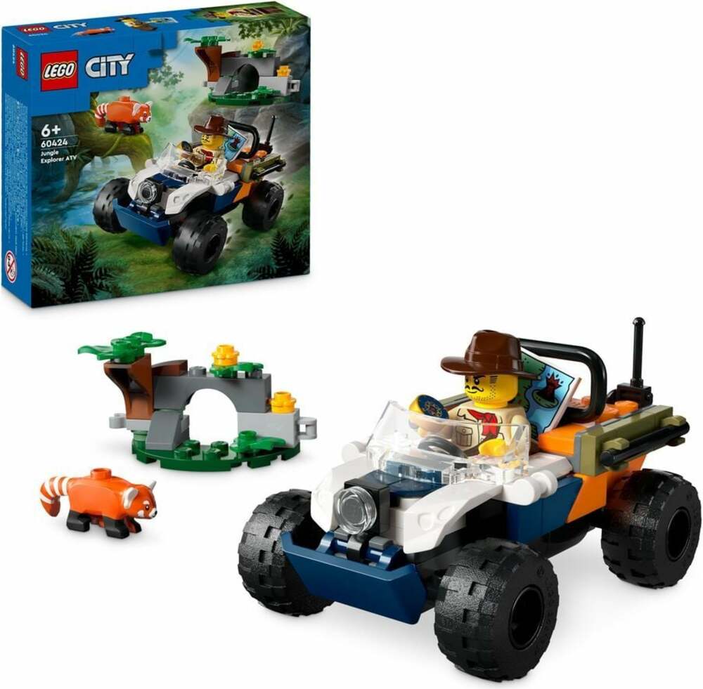 LEGO® City 60424 Čtyřkolka pro průzkum džungle – mise červené pandy