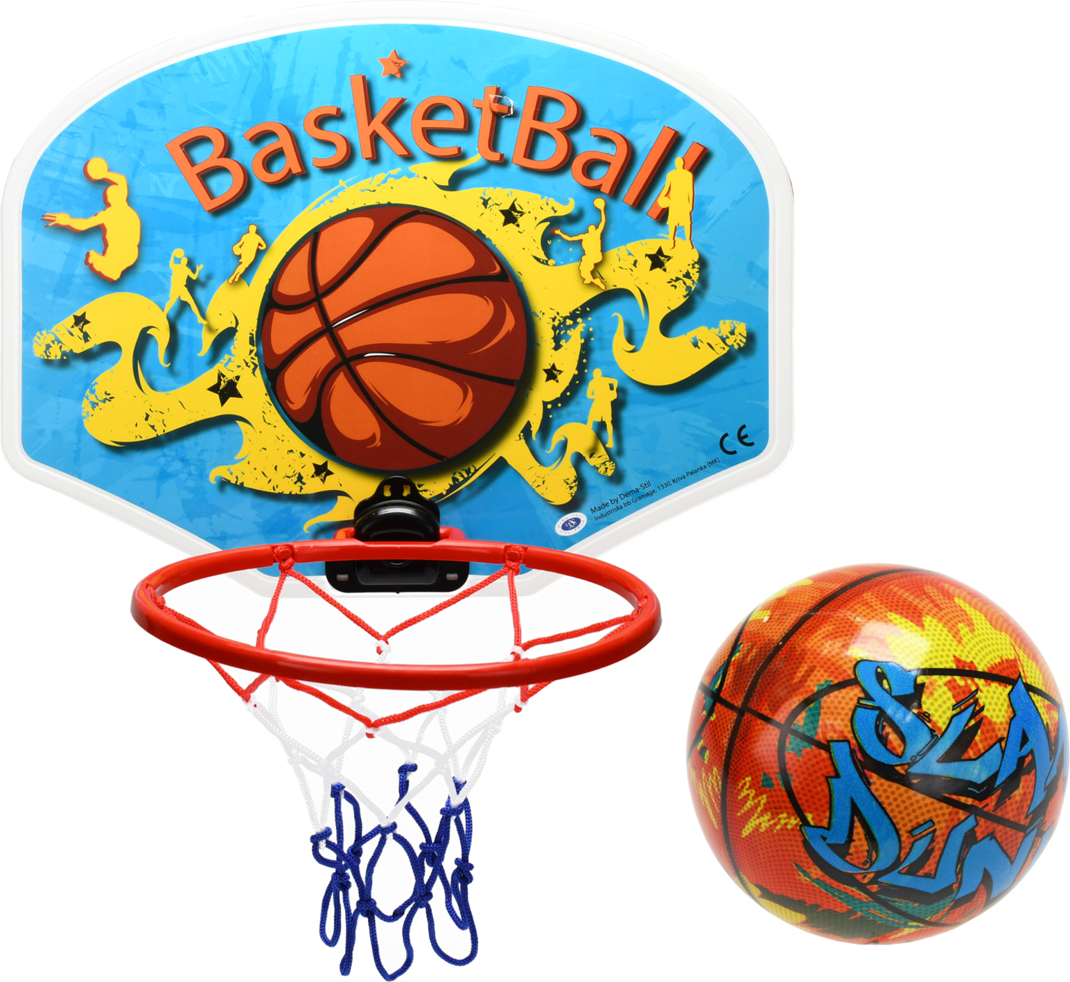 Basketbalový koš 34x25,3cm s míčem