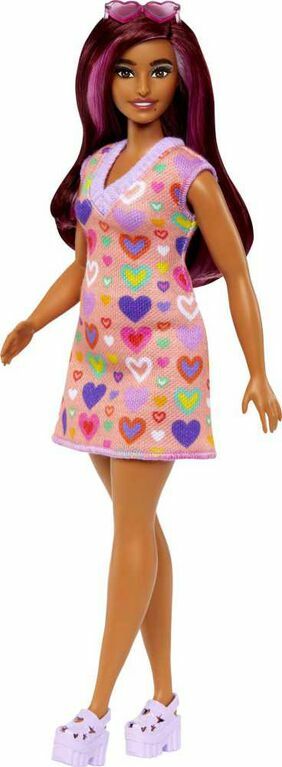 Mattel Barbie modelka - Šaty se sladkými srdíčky