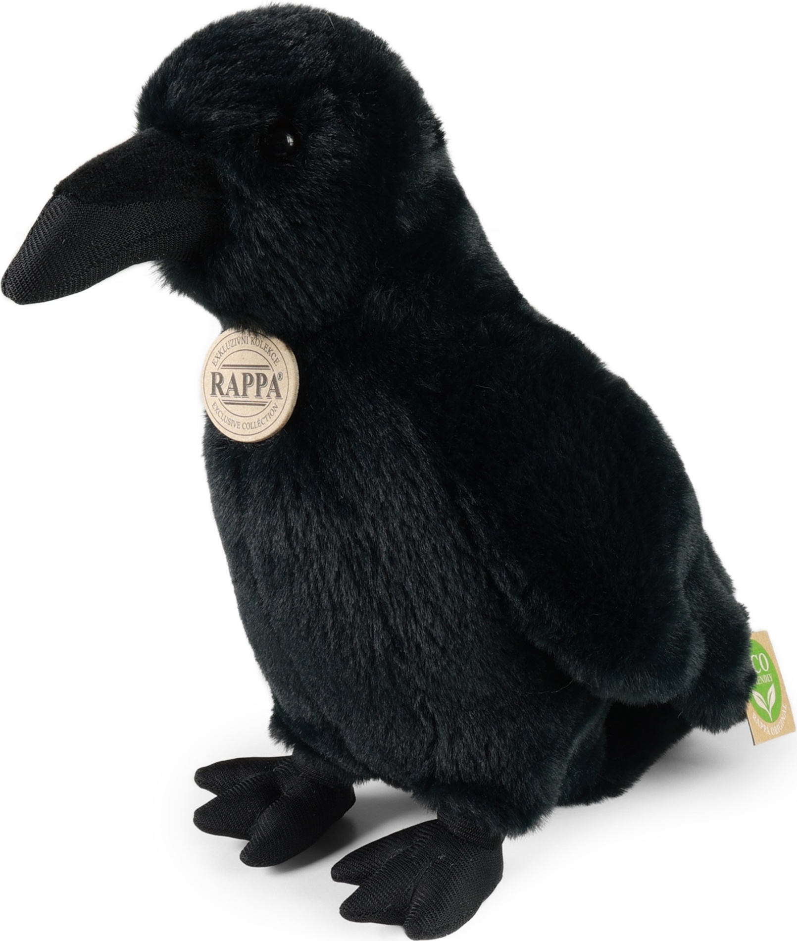 Plyšová vrána černá 25 cm ECO-FRIENDLY
