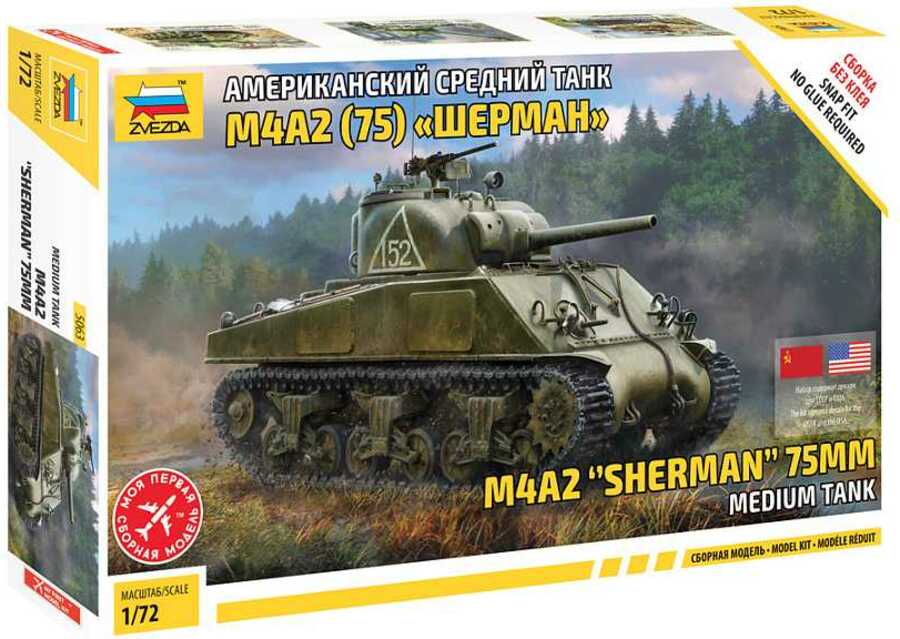 Model Kit tank 5063 - M4 A2 (75mm) Sherman Medium Tank (1:72)