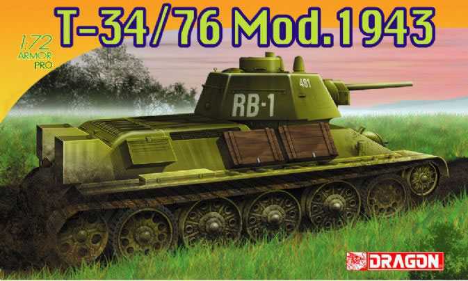 Model Kit tank 7277 - T-34/76 Mod.1943 (1:72)