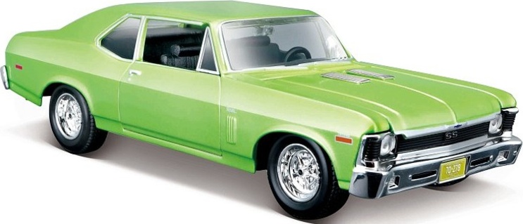 Maisto - 1970 Chevrolet Nova SS, metal světle zelený, 1:24