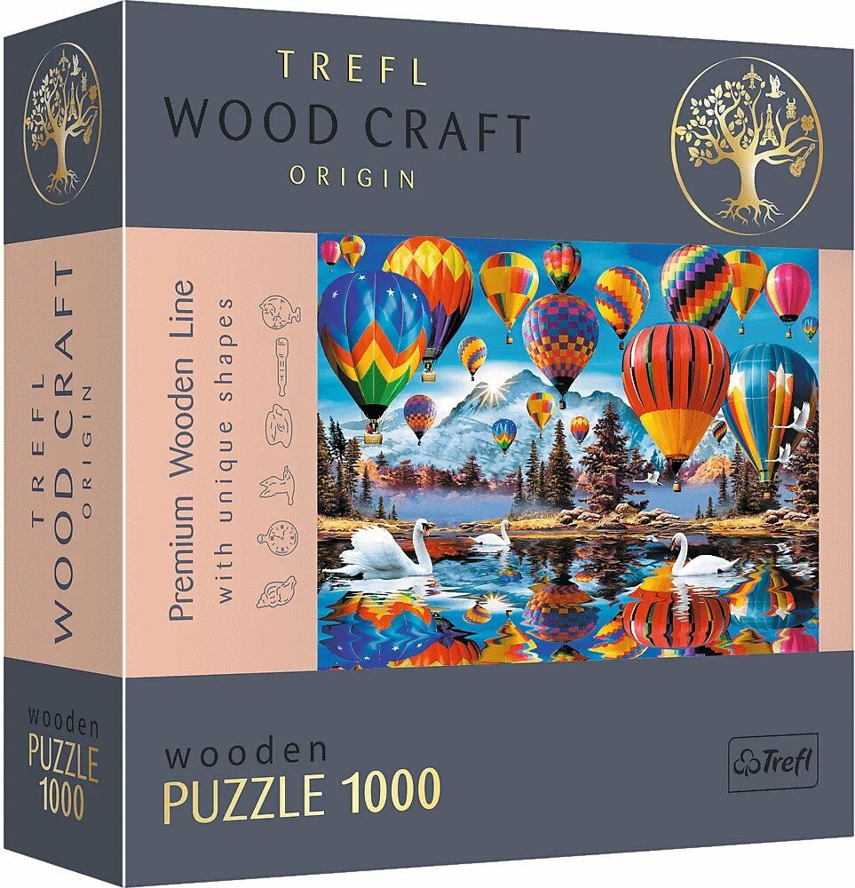 Trefl Dřevěné puzzle 1000 - Barevné balóny
