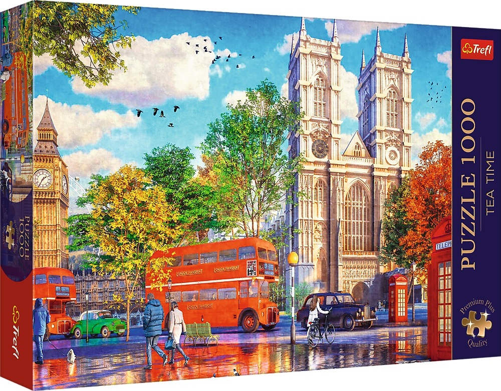 Trefl Puzzle 1000 Premium Plus - Čajový čas: Pohled na Londýn