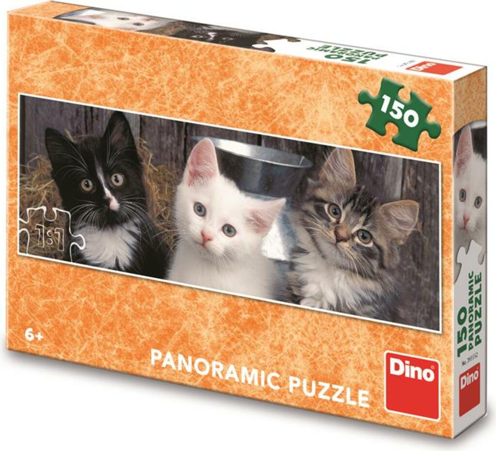 Dino Tři koťata 150 panoramic Puzzle