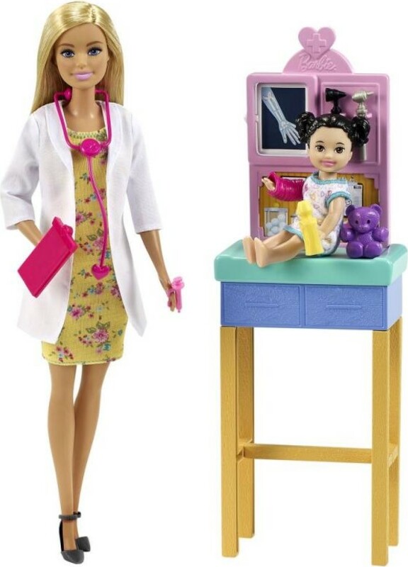 Mattel Barbie povolání s panenkou lékařka blondýnka v šatech