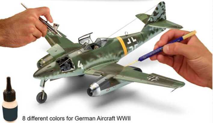 Sada barev Aqua Color 36200 - German Aircraft WWII (8 x 17ml)