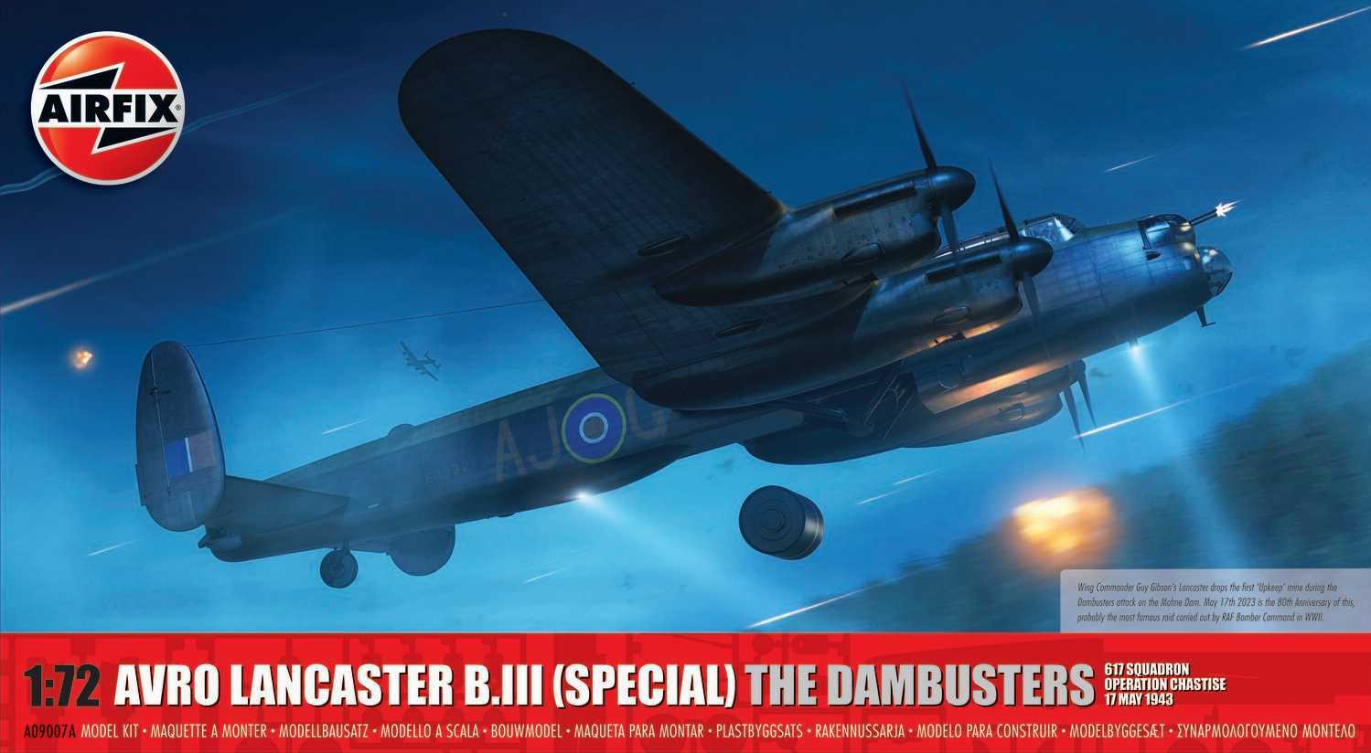 Classic Kit letadlo A09007A - Avro Lancaster B.III (SPECIAL) 'THE DAMBUSTERS' (1:72)