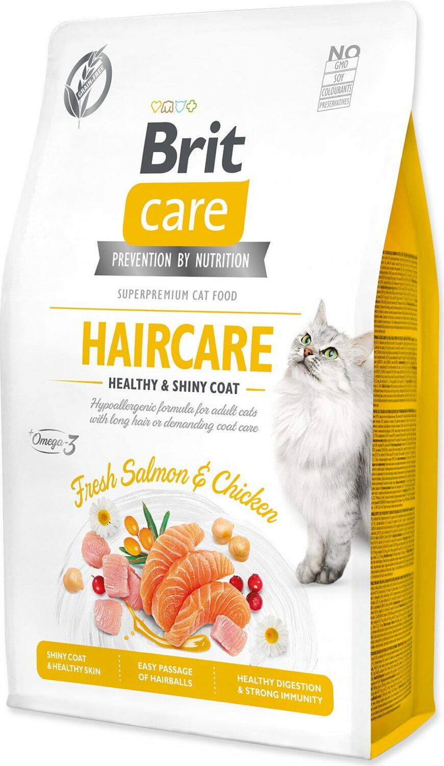 Krmivo Brit Care Cat Grain-Free Haircare Healthy & Shiny Coat 2kg