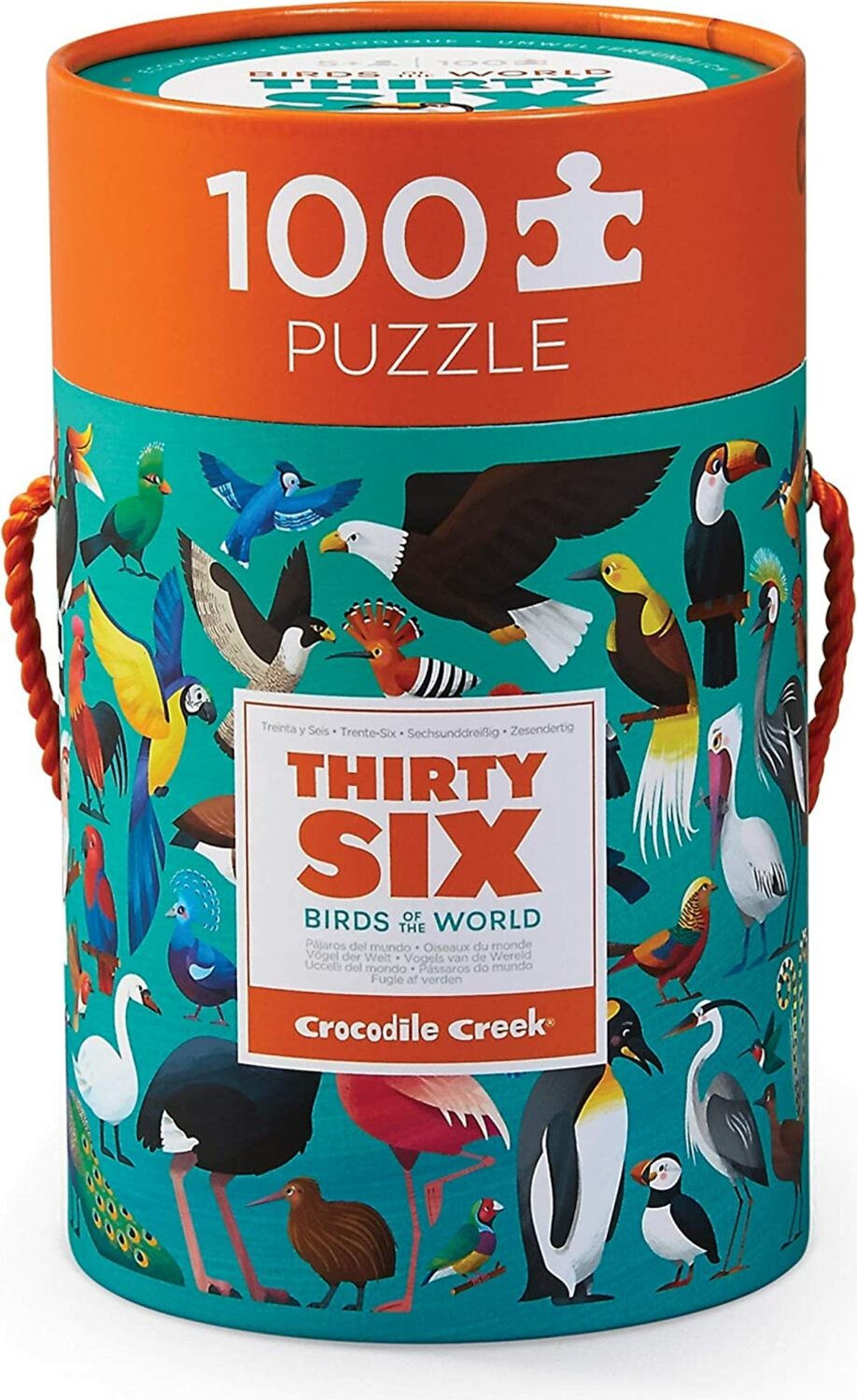 Puzzle v tubě 36 ptáků 100 Crocodile Creek