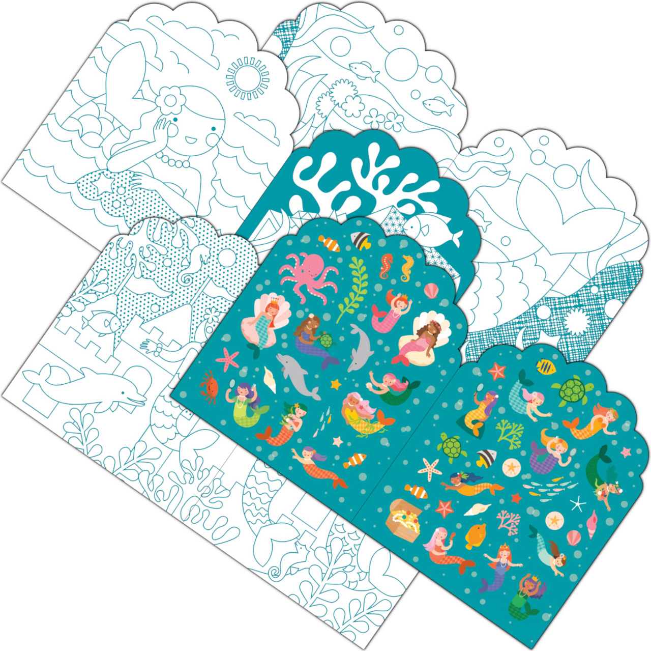 Petit Collage Omalovánka se samolepkami mořské víly