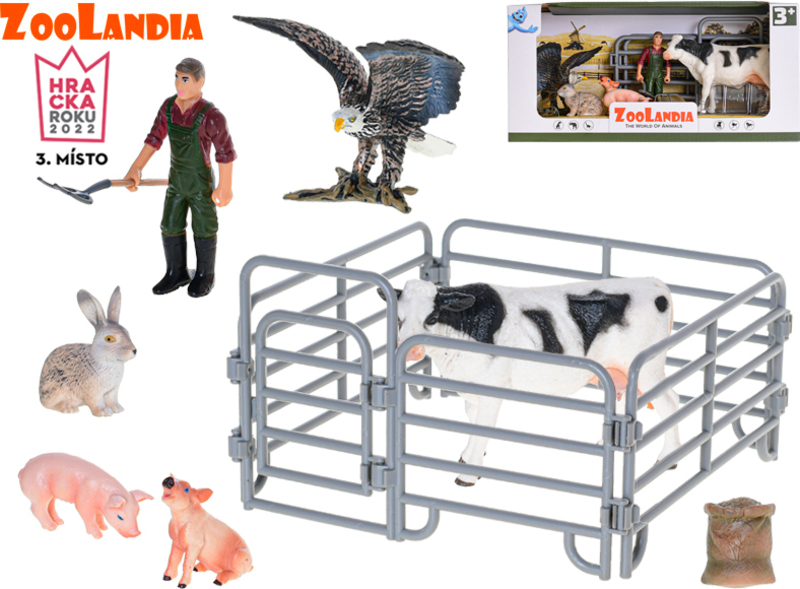 Zoolandia kráva se zvířátky z farmy s doplňky