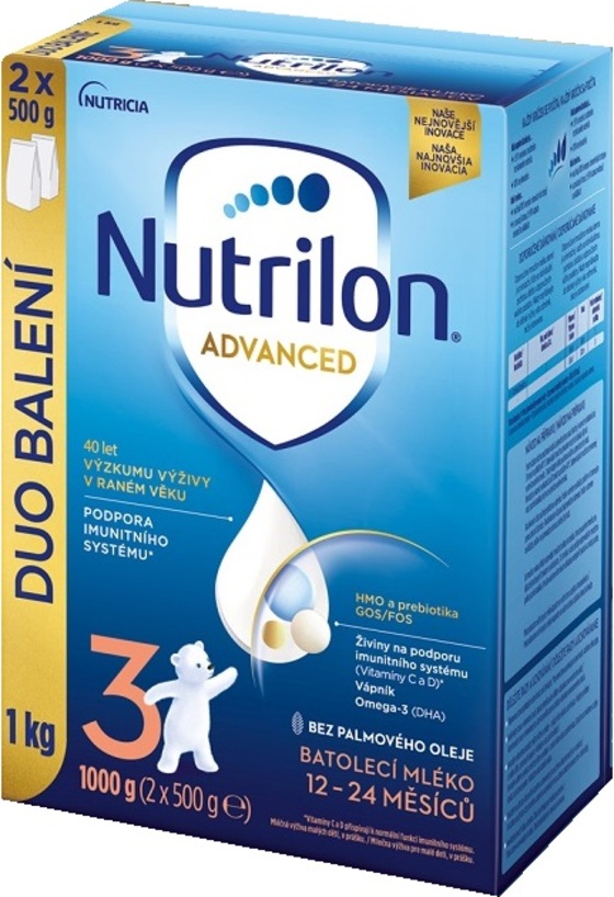 NUTRILON 3 Advanced batolecí mléko 1 kg, 12+