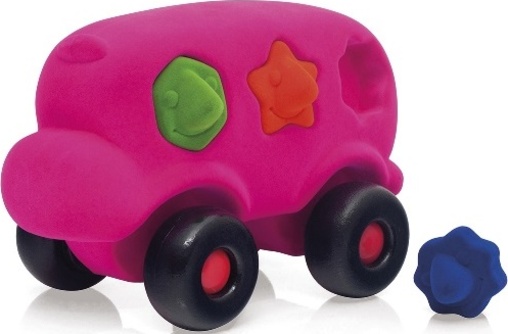 RUBBABU Autobus s tvary - růžový