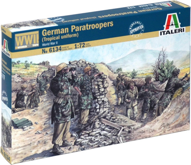 Model Kit figurky 6134 - WWII - German Paratroopers (tropical uniform) (1:72)