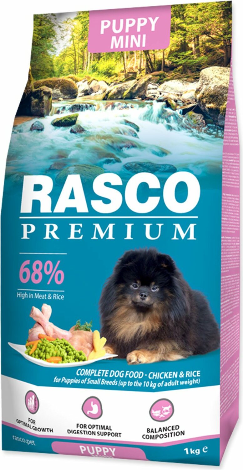 Krmivo Rasco Premium Puppy Mini kuře s rýží 1kg