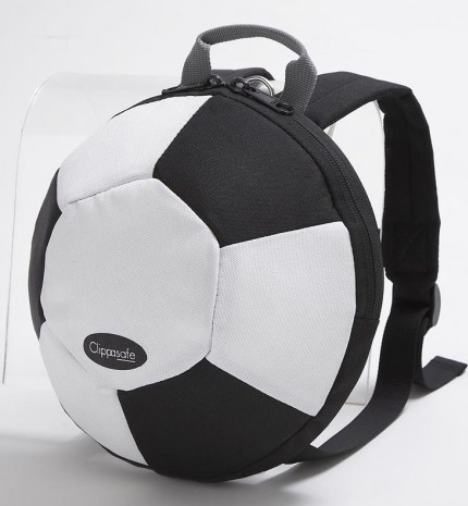 CLIPPASAFE Dětský batoh s odnímatelným vodítkem, Football