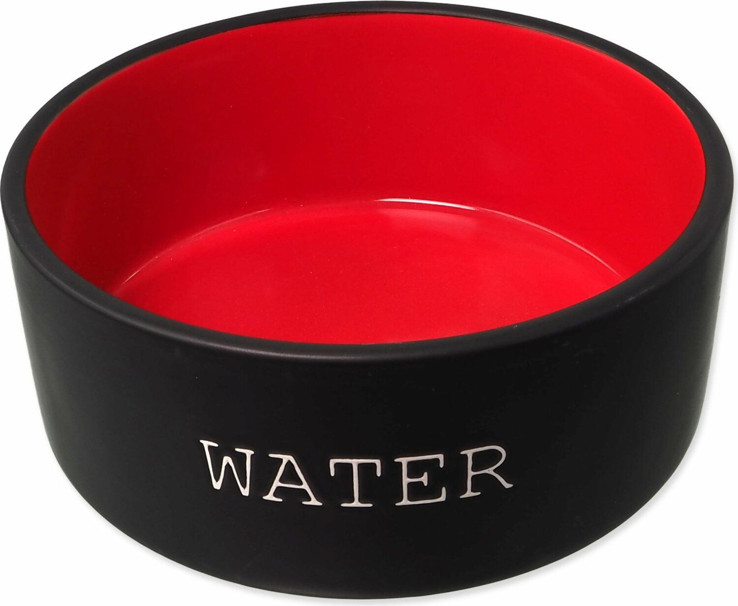 Miska Dog Fantasy keramická WATER černá/červená 16x6, 5cm, 850ml