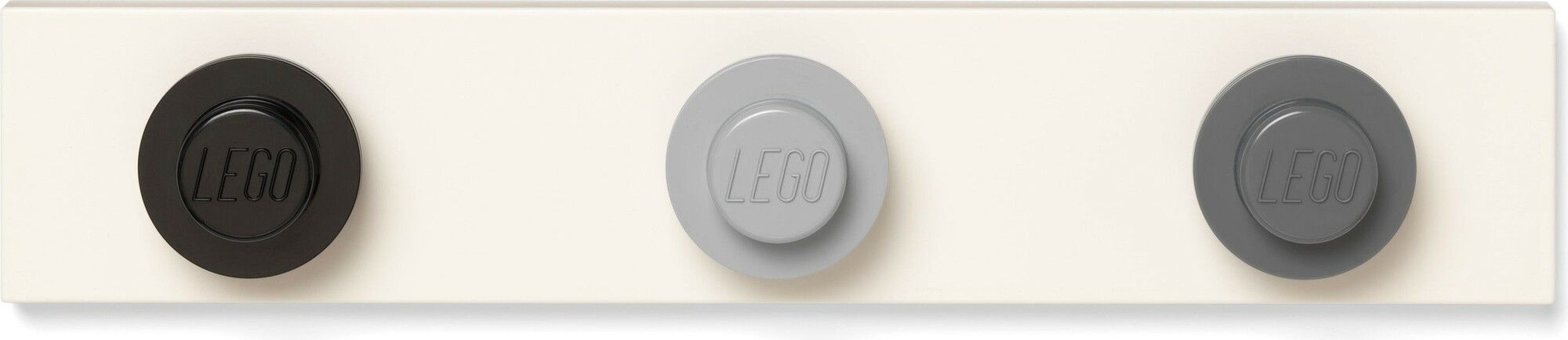 LEGO® nástěnný věšák - černá, šedá, tmavě šedá