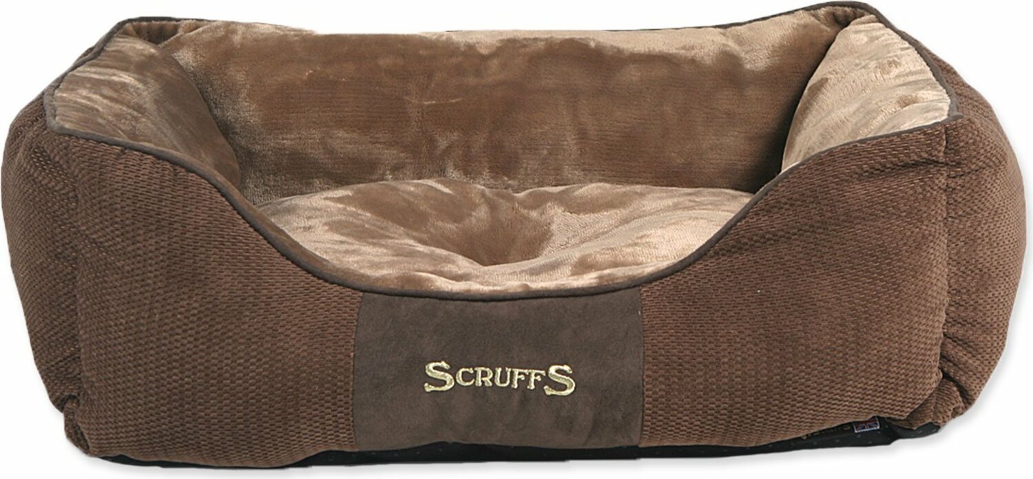 Pelíšek Scruffs Chester Box Bed čokoládový M 60x50cm