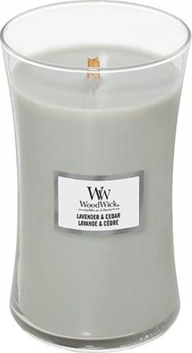 WoodWick Levandule a cedr, Svíčka oválná váza 609.5 g