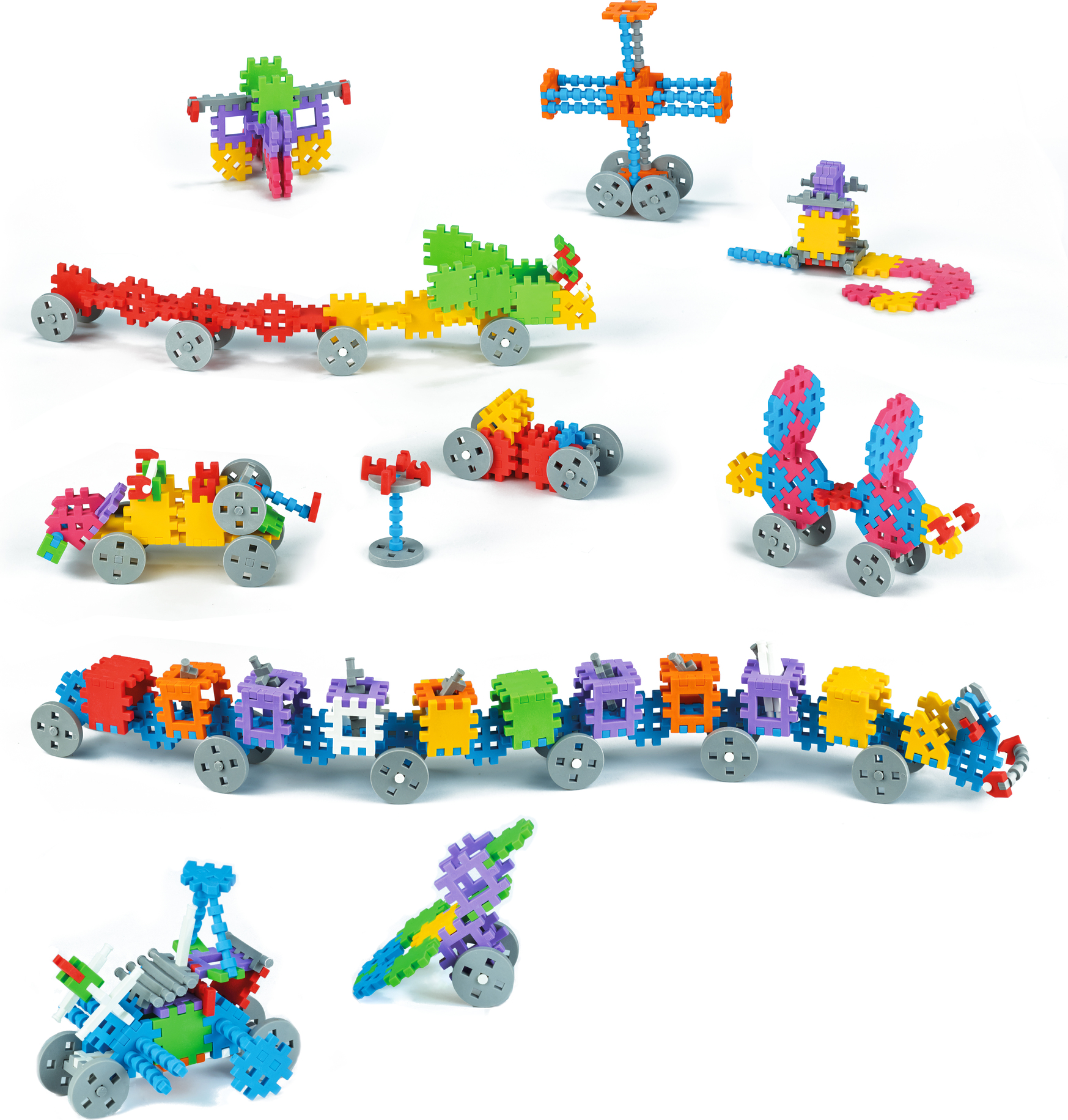 Baukasten 140 Stuck Bauklötze Spielzeug für Kinder Konstruktionsspielzeug Set 