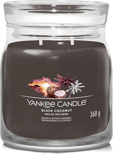 Yankee Candle Černý kokos, Svíčka ve skleněné dóze 368 g